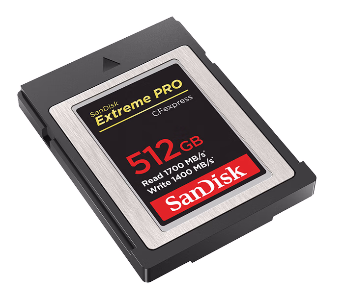 Sandisk extreme pro cfexpress cards.