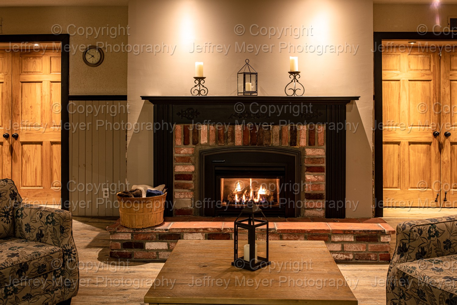 Keeping warm next to the fireplace fireplace, 
