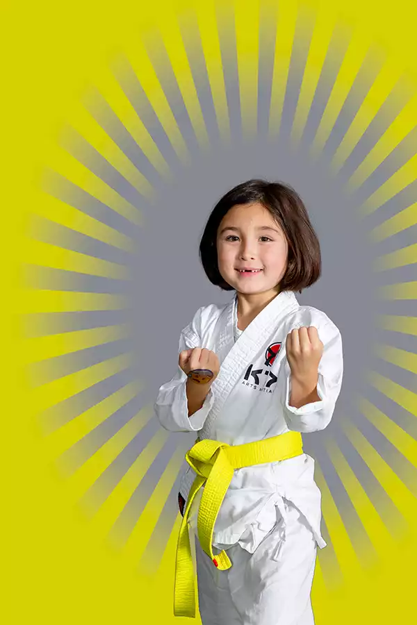 KTK Martial Arts student performing a yellow belt kata.  Sport photography by Jeffrey Meyer